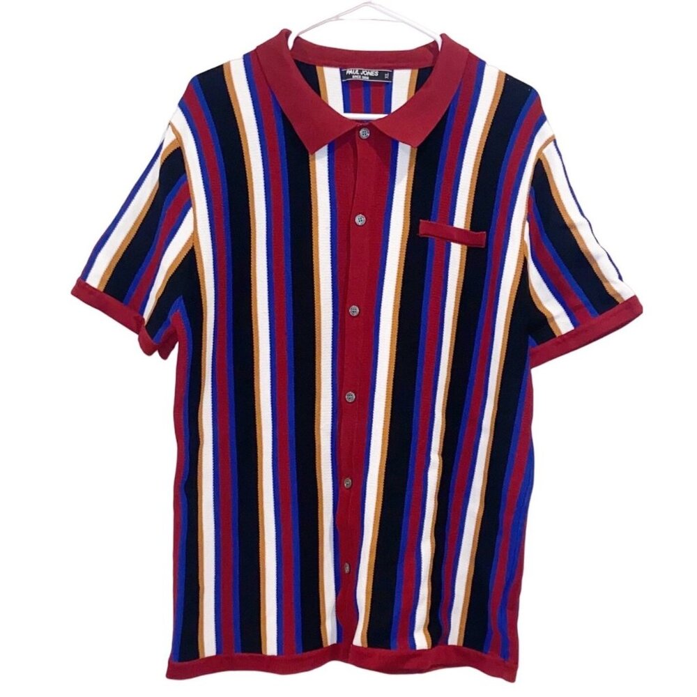 Paul Jones Short Sleeve Knit Polo Shirt Size X-Large